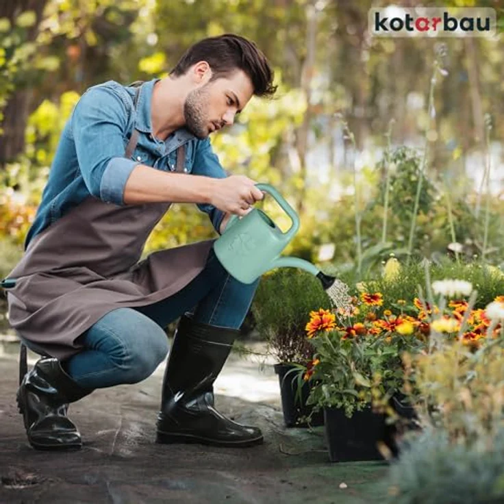 KOTARBAU® Gießkanne 1,8 L, Blumengießkanne mit Abnehmbarer Brause, salbei – Bild 2