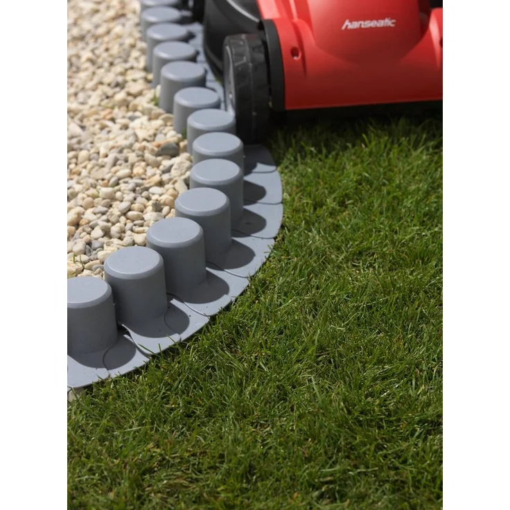 Prosperplast Beetumrandung, anthrazit, 8 Elemente, LxH: 50,5x6,5 cm, Gesamtlänge 400 cm