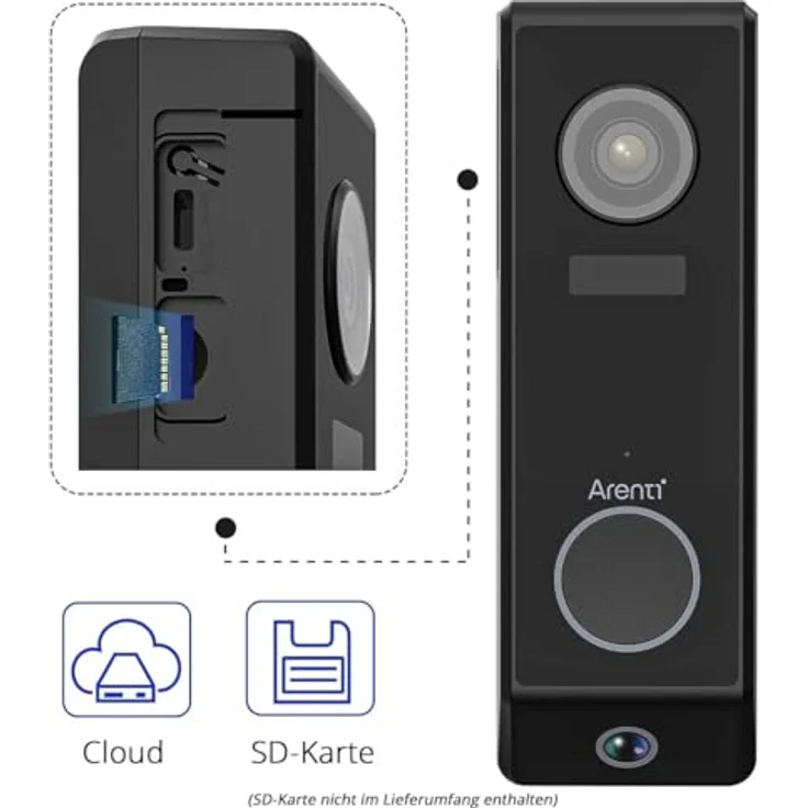 Arenti P10, kabellose WLAN-Video-Türklingel mit Dual-Kamera-System, 2-Wege-Audio und Akkulaufzeit bis zu 6 Monate – Bild 9