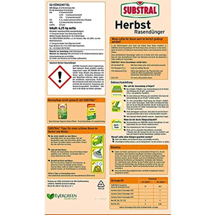 Substral Herbst Rasendünger 12,5kg für 500m² – Bild 4