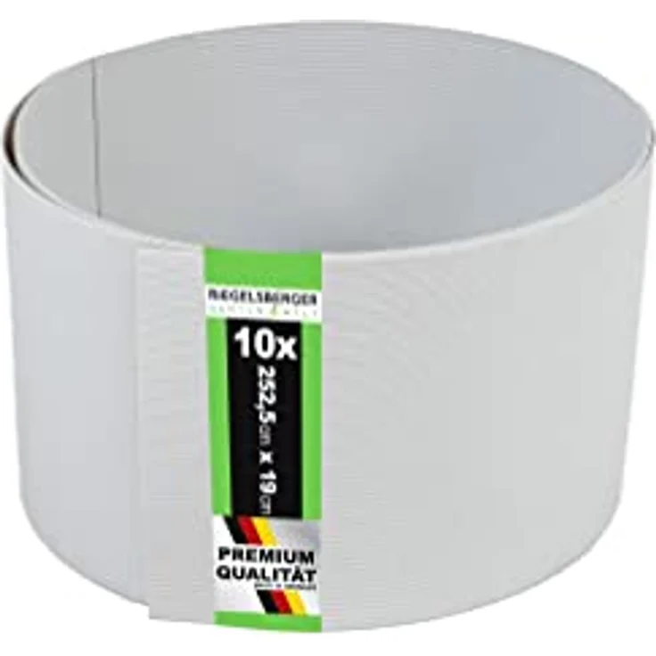 Gartenwelt Riegelsberger Premium Sichtschutzstreifen Hart-PVC für Doppelstabmatten Sichtschutz Streifen 10 Stück LICHTGRAU RAL 7035 mit Länge 2,525 Meter Höhe 19 cm Stärke 1,35 mm – Bild 1