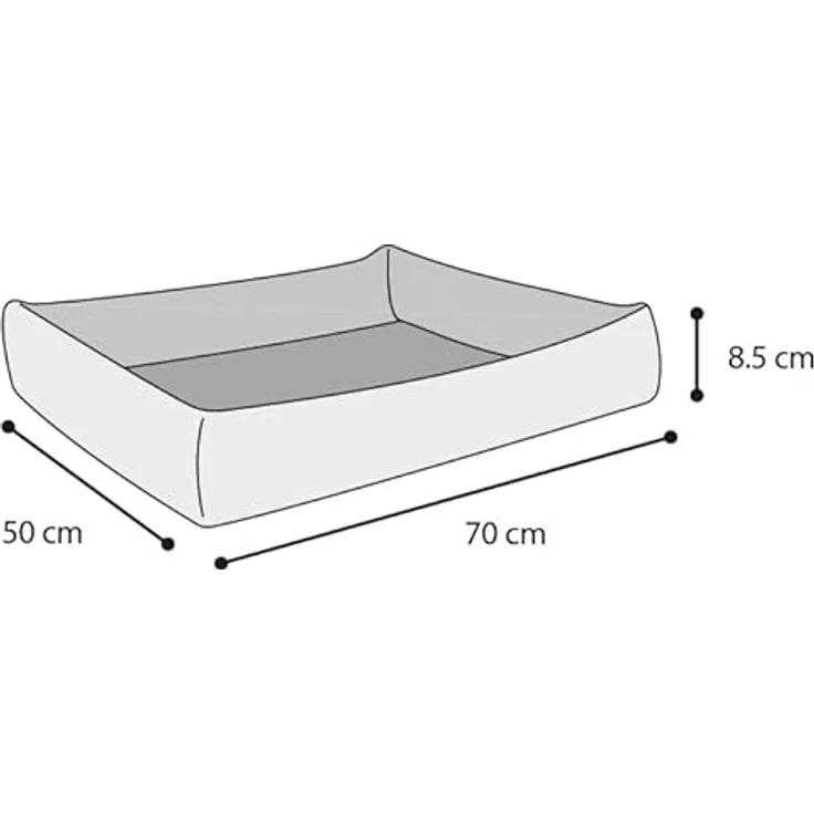 Flamingo Tierdecke Kühlkorb Fresk, rechteckig, Größe L (70 x 50 x 8,5 cm), blau/grau – Bild 4