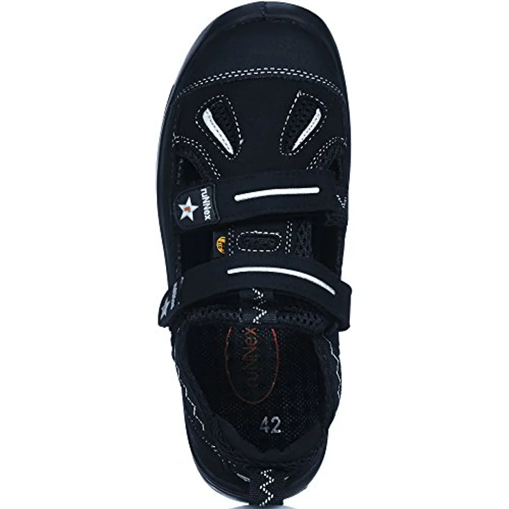 BIG RUNNEX® S1-ESD-Sicherheitsklettsandalen TeamStar, Alu-Protection, ESD, schwarz/silber – Bild 4
