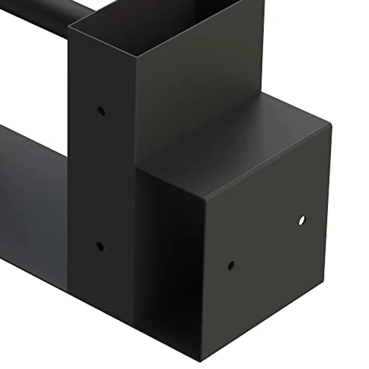 SCHMIDT security tools Holzstapelhilfe Brennholz Stapelhilfe 2er Set, pulverbeschichteter Stahl, schwarz, 33,5 x 9,5 x 15 cm, witterungsbeständig, stabil und erweiterbar – Bild 4