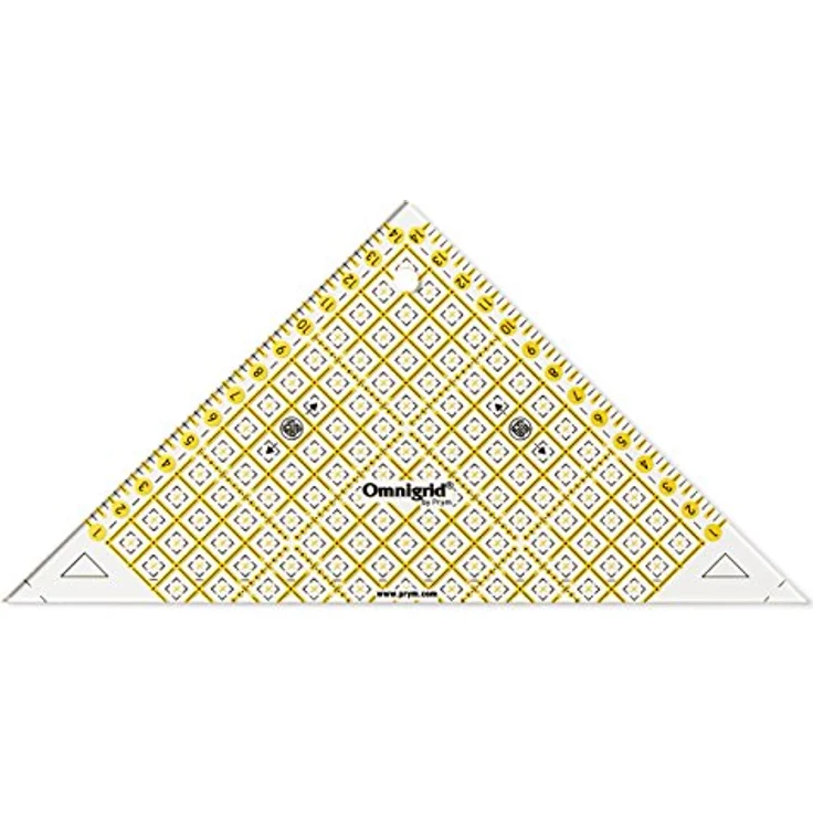 Prym Flottes Dreieck 1/2 Quadrat cm Omnigrid Lineal, Kunststoff, transparent – Bild 1