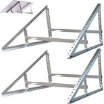 SAVOLAR 2 Paar Solarmodul Halterung Balkonkraftwerk bis 117cm (46 Zoll) Winkel Einstellbar 0-90°, Robuste Neigungshalterungen, Aluminiumlegierung, silber