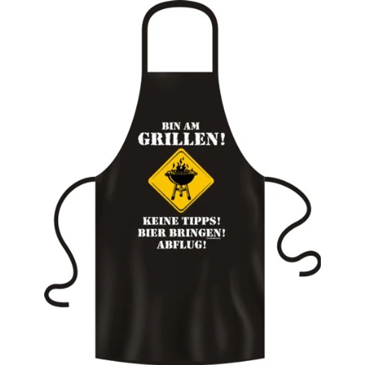Rahmenlos Grillschürze bin am Grillen (70 x 100 cm) – Bild 2
