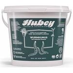 HUBEY Wurmhumus für Pflanzen (10 l) - Komposterde für Balkon u. Garten - Natürlicher Stickstoffdünger - Humus für Gartenerde - Bio Dünger, Universaldünger