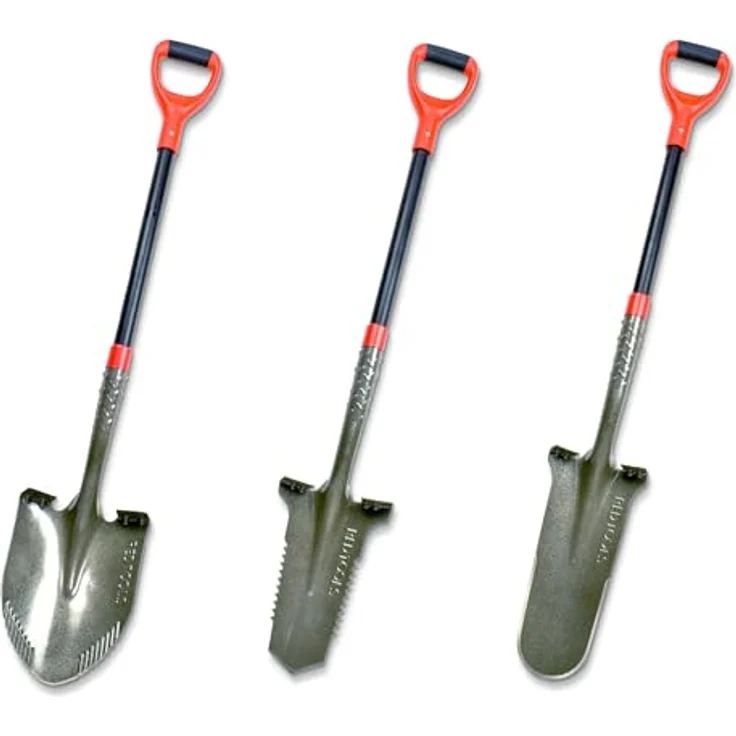 Red Tools Profi Spaten Set, 3-tlg. Gartenset mit Sägespaten, Drainagespaten und vielseitiger Schaufel, robustes Metallwerkzeug – Bild 9
