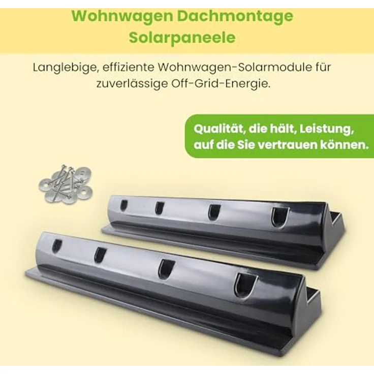 Offgridtec Spoiler Solar Dachhalterung Set von 2, Heavy Duty ABS PV Halterung für Solarmodule, wetterfest & langlebig, schwarz – Bild 2