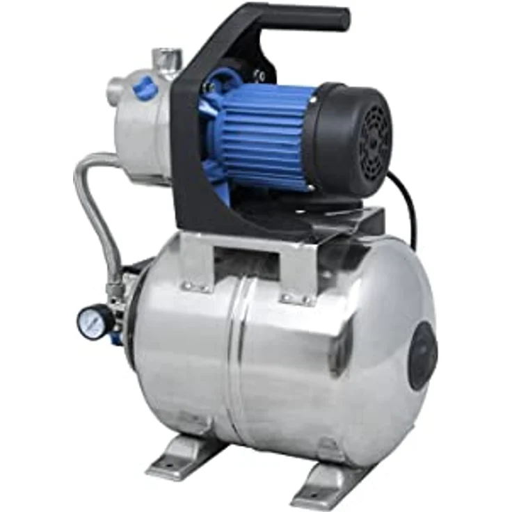 Güde 94637 HWW 1000E Hauswasserwerk (1000W, 3500l/h, Druckschalter, 19 l Edelstahltank, Förderhöhe 44M) Hauswasserpumpe 4,4 bar – Bild 4