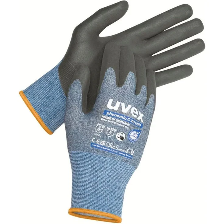 Uvex Phynomic C XG ESD 6004807 Schnittschutzhandschuh Größe 7, hohe Griffigkeit mit Xtra-Grip-Beschichtung, ESD-fähig, Touchscreen-eignend – Bild 1