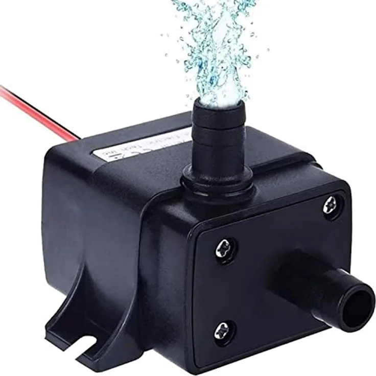 Retoo Mini Wasserpumpe 12V, Submersible Aquariumpumpe 240L/H 4.8W, Brushless Klein Tauchpumpe, Springbrunnenpumpe, Kreiselpumpe, Düsendurchmesser 8 mm, Ohne Stecker, - Preisvergleich