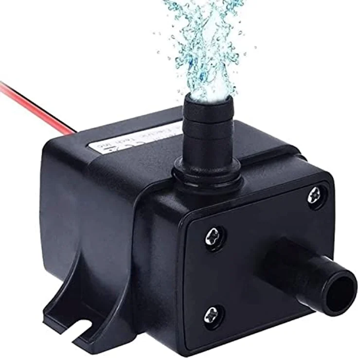 Retoo Mini Wasserpumpe 12V, Submersible Aquariumpumpe 240L/H 4.8W, Brushless Klein Tauchpumpe, Springbrunnenpumpe, Kreiselpumpe, Düsendurchmesser 8 mm, Ohne Stecker, - Preisvergleich – Bild 1