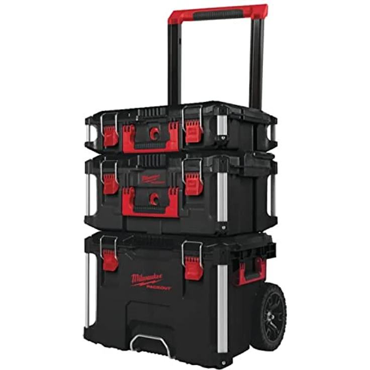 Milwaukee Packout Promo 4932464244 Trolley groß mit Koffer-Set 3 TLG, Black-Red – Bild 4