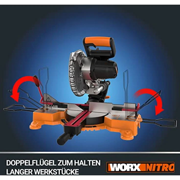 WORX WX845.9 Akku-Zug- Kapp- und Gehrungssäge 20VMultifunktionssäge für zahlreiche Schnittarbeiten – Bild 5