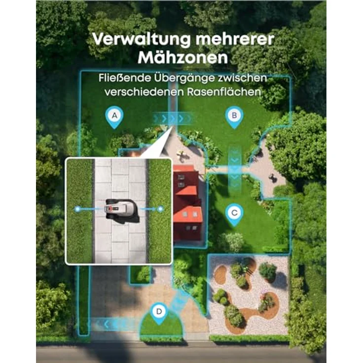 Eufy Mähroboter E15 mit TrueVision™, kabelloser Navigation & intelligenter Mähstrategie – ganz ohne Begrenzungskabel oder RTK – Bild 5