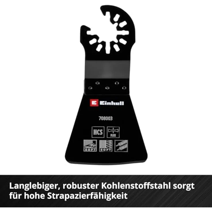Einhell Flexibler Schaber 52mm, Langlebiger Kohlenstoffstahl, Open Back Schnellwechselfunktion, Geeignet für Multitools – Bild 4