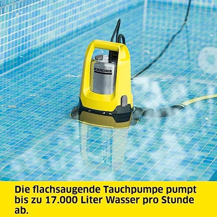Kärcher Flachsaugende Tauchpumpe SP 17.000 Flat Level Sensor, leistungsstarke Klarwasser-Pumpe mit Edelstahlgehäuse – Bild 3