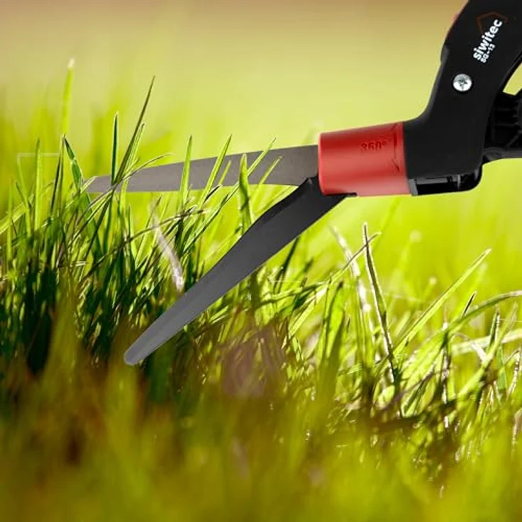 siwitec Grasschere SG-13 für das Schneiden von Rasenkanten mit 360° drehbaren Schneidkopf | Rasenkantenschere | Strauchschere | Gartenschere | Rasenschere – Bild 2