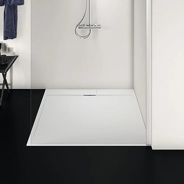 Ideal Standard Ultra Flat S i.life Quadrat-Brausewanne, 1200x1200x30mm, Mineralguss mit rutschhemmender Oberfläche, Ablaufmitte – Bild 5
