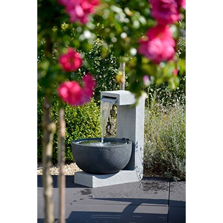 dobar Großer Design-Gartenbrunnen mit runder Schale 52 cm x 44 cm x 65 cm – Bild 10