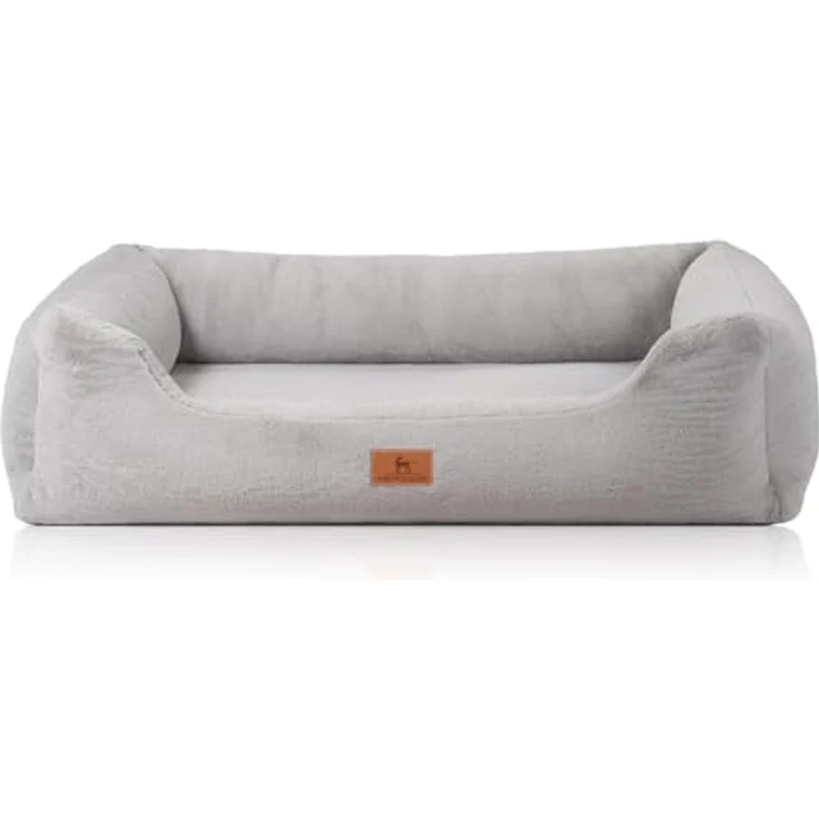Knuffelwuff Orthopädisches Hundebett Schnuffelupagus XL 105 x 75cm Grau | Abnehmbarer Bezug, waschbar, rutschfester Unterboden für große, mittelgroße und kleine Hunde – Bild 2