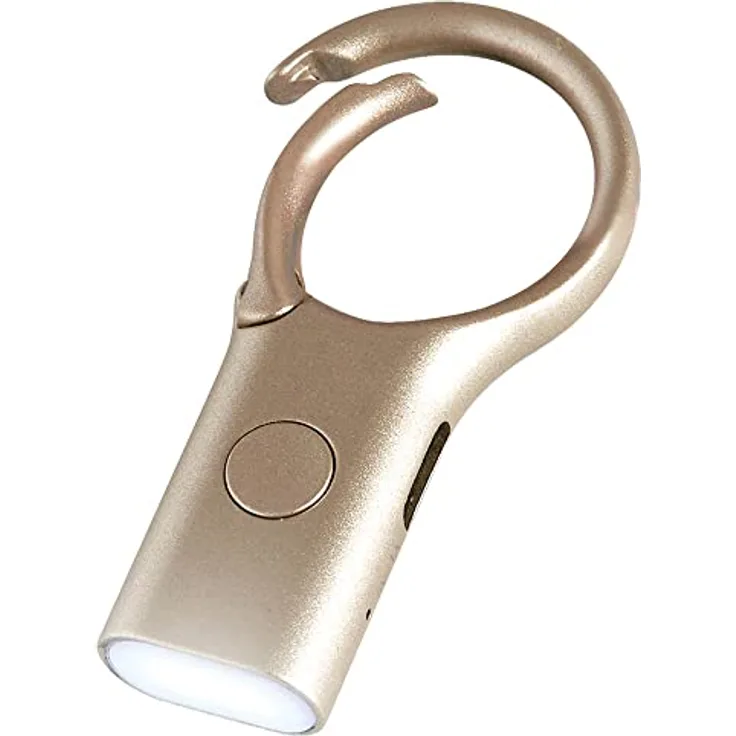 Lexon - NOMADAY LIGHT Schlüsselanhänger mit Karabinerhaken und Mini-LED-Taschenlampe