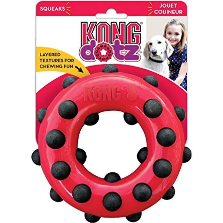 KONG – Dotz Circle – Hundespielzeug zum Kauen und zur Zahnreinigung – Für Große Hunde – Bild 3