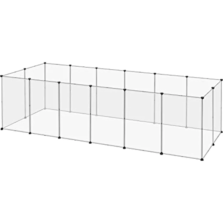 EUGAD Freigehege für Kaninchen, Meerschweinchen Gehege, BHT 302x72x102cm