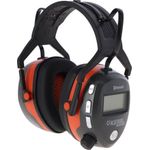 Kerbl Kapselgehörschutz Multimedia Gehörschützer mit Radio- und Bluetooth-Funktion, 29 dB Dämmwert, schwarz/orange