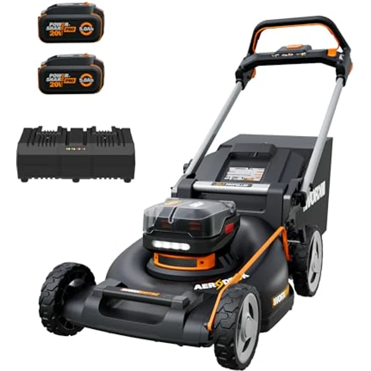 Worx Akku-Rasenmäher WG760E 51 cm – Bild 1