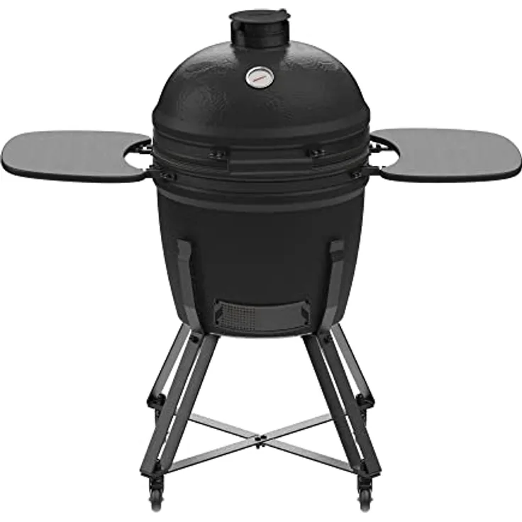 barbecook Kamado Grill Kamal 60 Keramik auf Mullitbasis, Mattschwarz, XL, 138x84x110.5cm