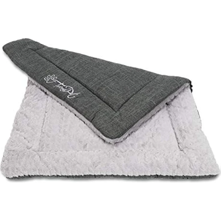 TrendPet Heaven 4cm gefütterte Wendedecke, Liegedecke für Hunde und Katzen, Grau (50x35cm) – Bild 1