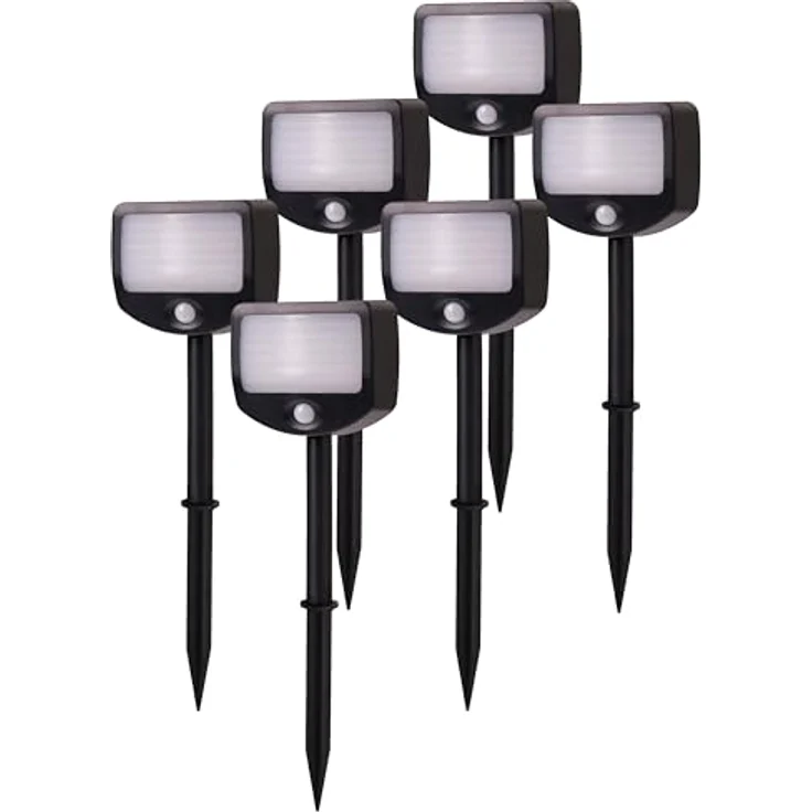 Northpoint LED Batterie Strahler Fluter Sicherheitsleuchte 3er Set mit Funk-Aktivierung Bewegungsmelder Dämmerungssensor (Outdoor 6er Set) – Bild 1