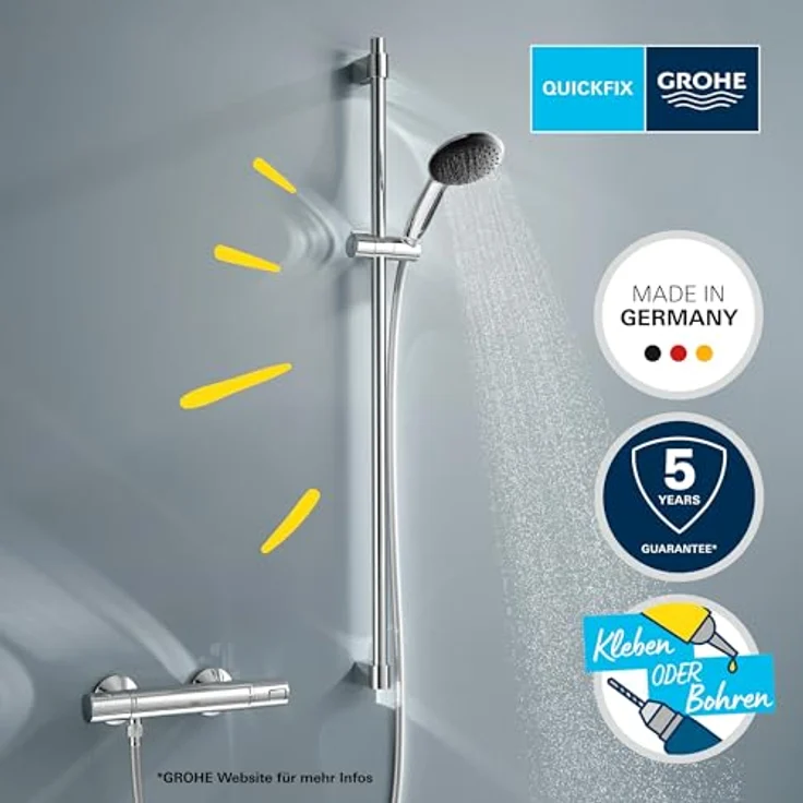 Grohe Duschbrause Vitalio Start 110 QuickFix Brausestangenset 900mm wassersparend 2 Strah (8.50 l/min) – Bild 2