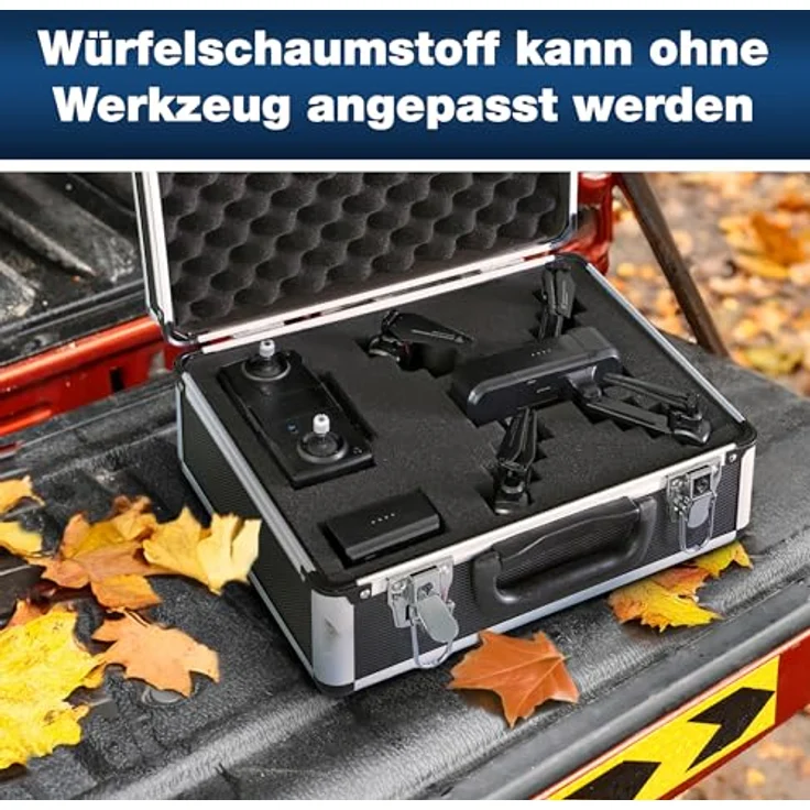 PeakTech 7300 – Universal Koffer für Messgeräte, Robuster Tragekoffer, Werkzeug Aufbewahrung, Würfelschaum Platten, Schaumstoff Polsterung, abschließbar, Staubschutz, M - 320 x 250 x 150 mm – Bild 6