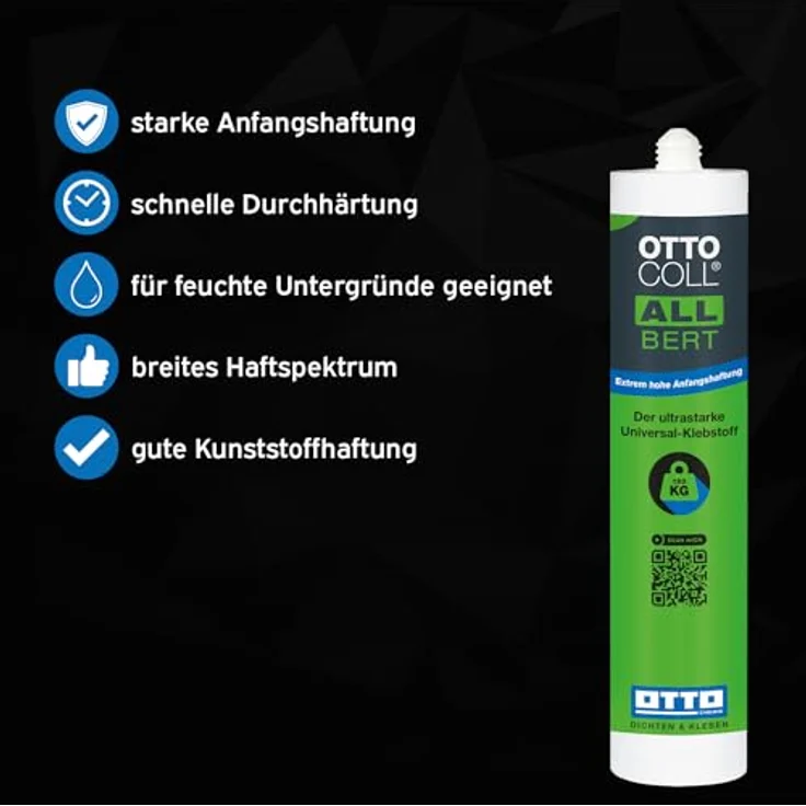 Otto Chemie ALLBERT Alleskleber für eine dauerhaft starke und stabile Verbindung schnellhärtend | Hochleistungskleber wasserfest | by OTTOCOLL - Preisvergleich – Bild 4