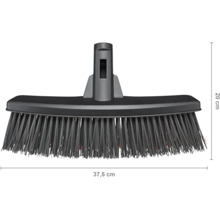 Fiskars Allzweckbesen-Kopf mit Powerclean-Borsten, Breite: 37,5 cm, M, Kunststoff, Schwarz, Solid, 1025930 – Bild 2
