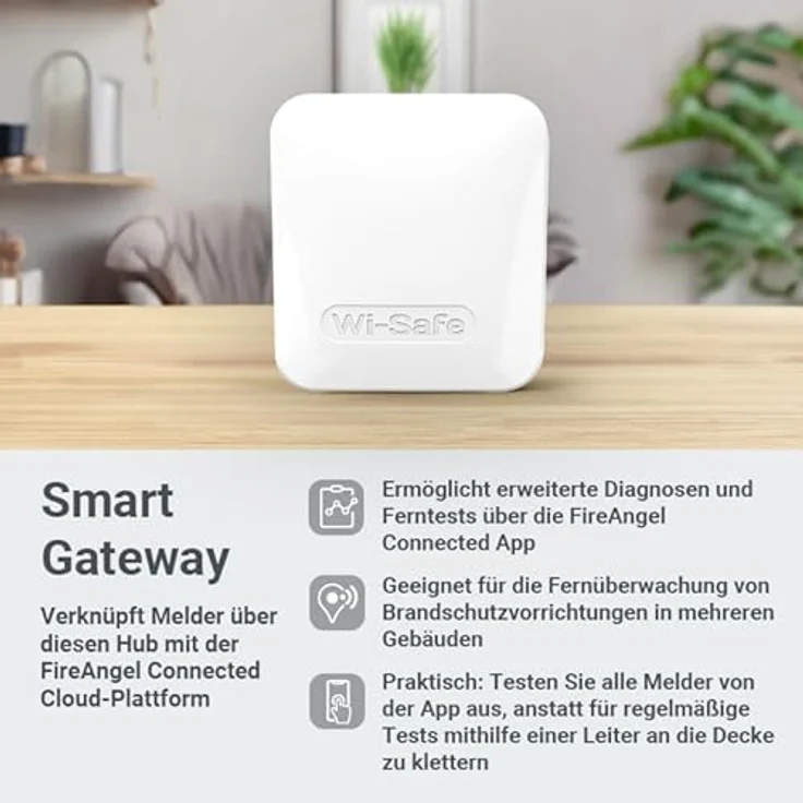 Fire Angel Smart Gateway Hub, Vernetzter IoT-Hub für drahtlose CO-, Hitze- und Rauchmelder mit App-Benachrichtigungen – Bild 2