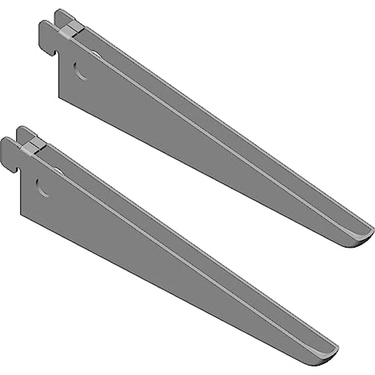 Element System U-Träger Regalträger 2-reihig, 2 Stück, 5 Abmessungen, 3 Farben, Wandschiene, weiß, - 4006676126309 – Bild 2
