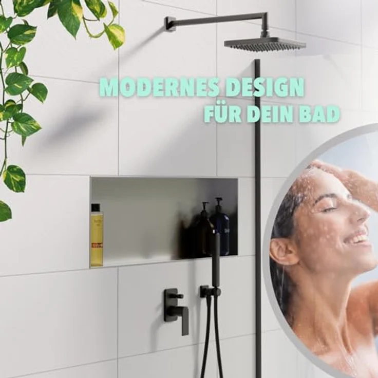 HAGO Duschwand DIY Duschnische Edelstahl gebürstet rahmenlos Unterputz Montage Duschr – Bild 5
