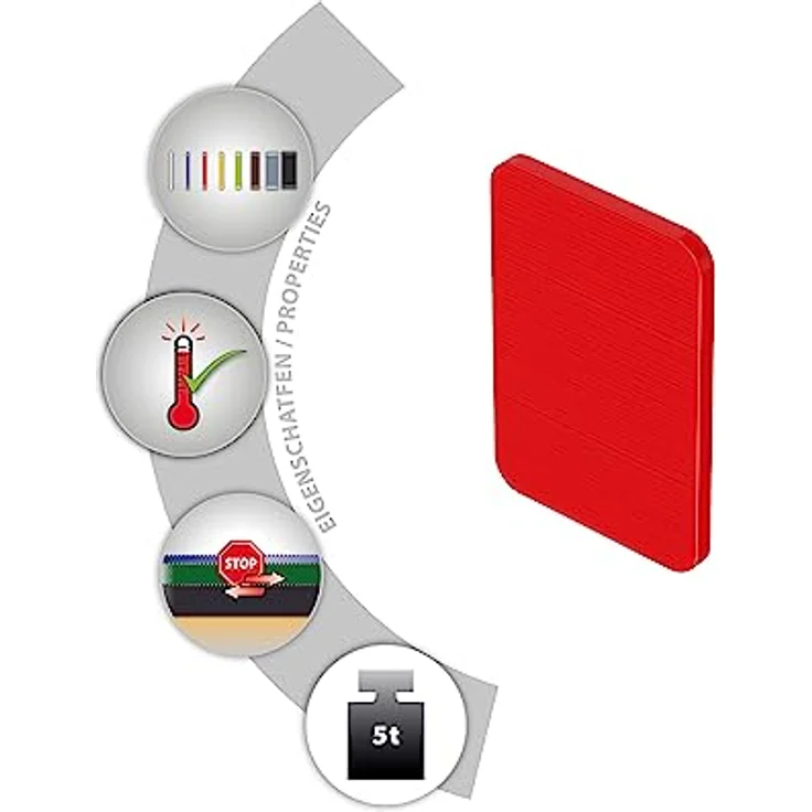 TOX Distance Allround Unterlegplatten, Ausgleichsplatten aus Kunststoff, belastbar bis 5 Tonnen, Polypropylen, 60 x 40 x 3 mm, 1 Beutel, 25 Stk., 065600108 – Bild 3