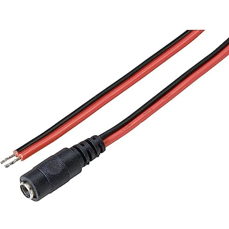TRU COMPONENTS TC-9556656 Niedervolt-Anschlusskabel Niedervolt-Buchse - offene Kabelenden 5.5 mm 2.1 mm 2.00 m 1 St.