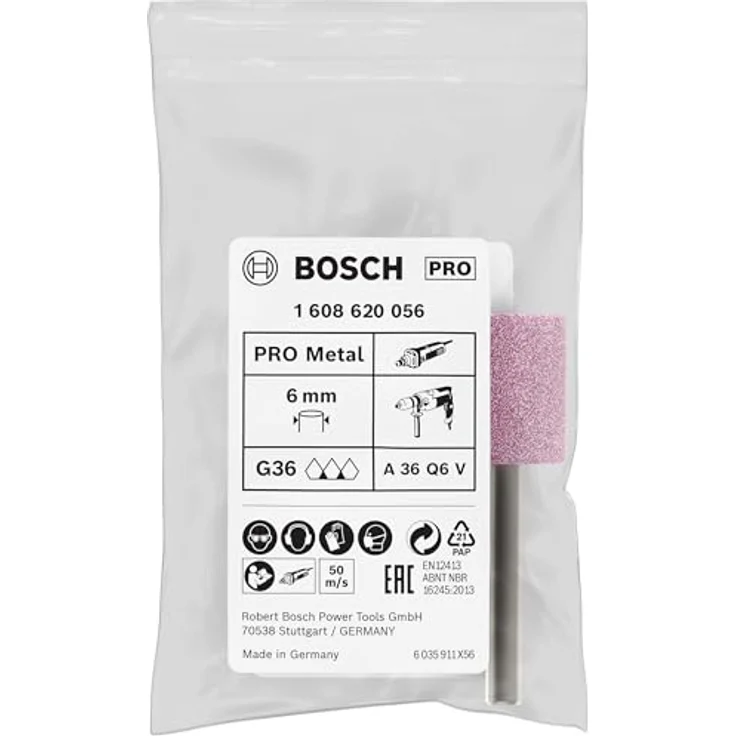 Bosch Professional 1608620056 Schleifzubehör Schleifstift 20 x 25 mm K36, 6 mm – Bild 3