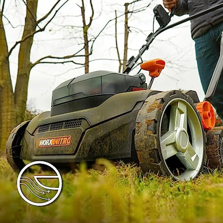 Worx Akku-Vertikutierer / Lüfter Nitro WG855E.9, 36 cm Arbeitsbreite, bis zu 400 m², 4 Stufen Höhenverstellung – Bild 5