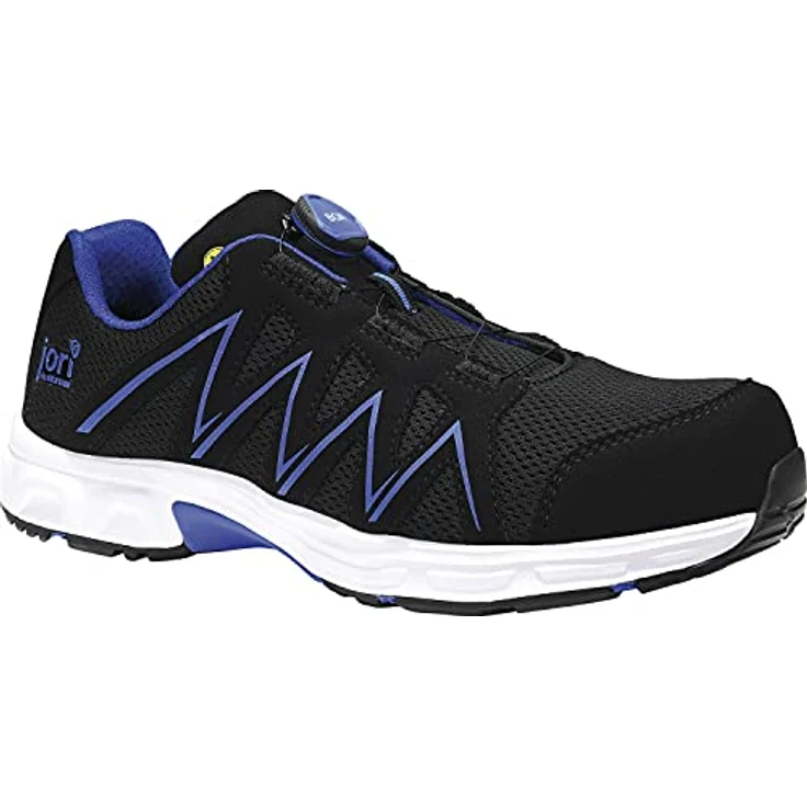 Elten Sicherheitshalbschuh jo_SPEEDY BOA® black-blue, ESD S1P, Gr. 45, atmungsaktives Futter, metallfreie durchtrittsichere Innensohle – Bild 1