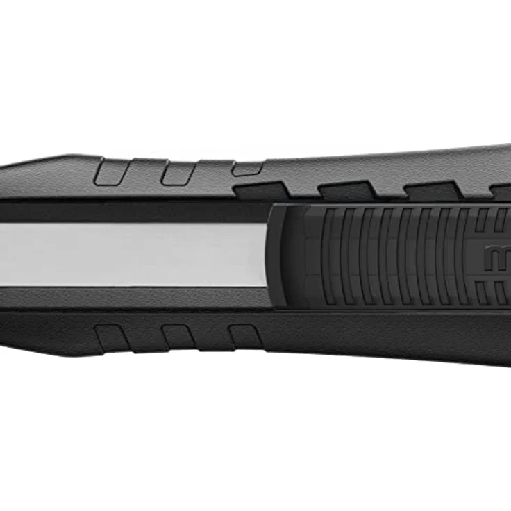 MARTOR Sicherheitsmesser Mit optionaler Klingenarretierung in 7 Stufen, SECUBASE 383, Profi Cuttermesser, Styroporklinge 379, Wellenschliff, Rechts- & Linkshänder, Handwerk, Schwarz, Silber, Blau – Bild 3
