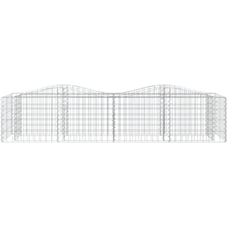 vidaXL Gabionen-Hochbeet mit Hochbogen 200x50x50 cm Verzinktes Eisen – Bild 3