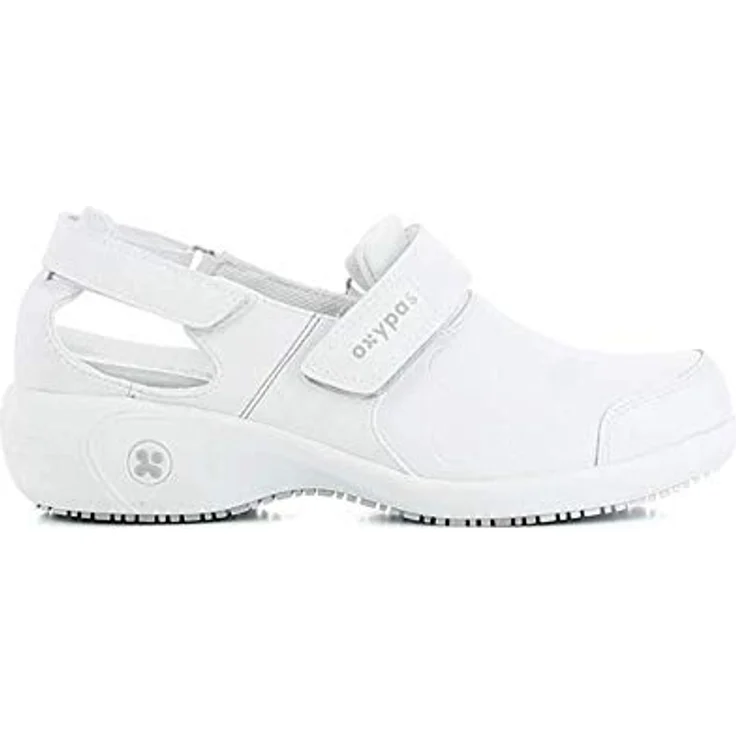 Oxypas SALMA - Damen Sicherheitsclog aus Leder, rutschfest, bequem - ideal für Krankenhaus und Pflege, Weiss, 41 EU – Bild 2